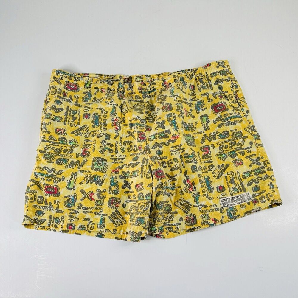 Men's Yellow Printed Swim/Beach Shorts